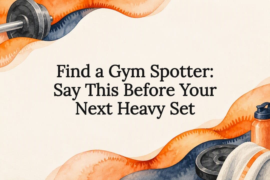 Find a Gym Spotter: Say This Before Your Next Heavy Set